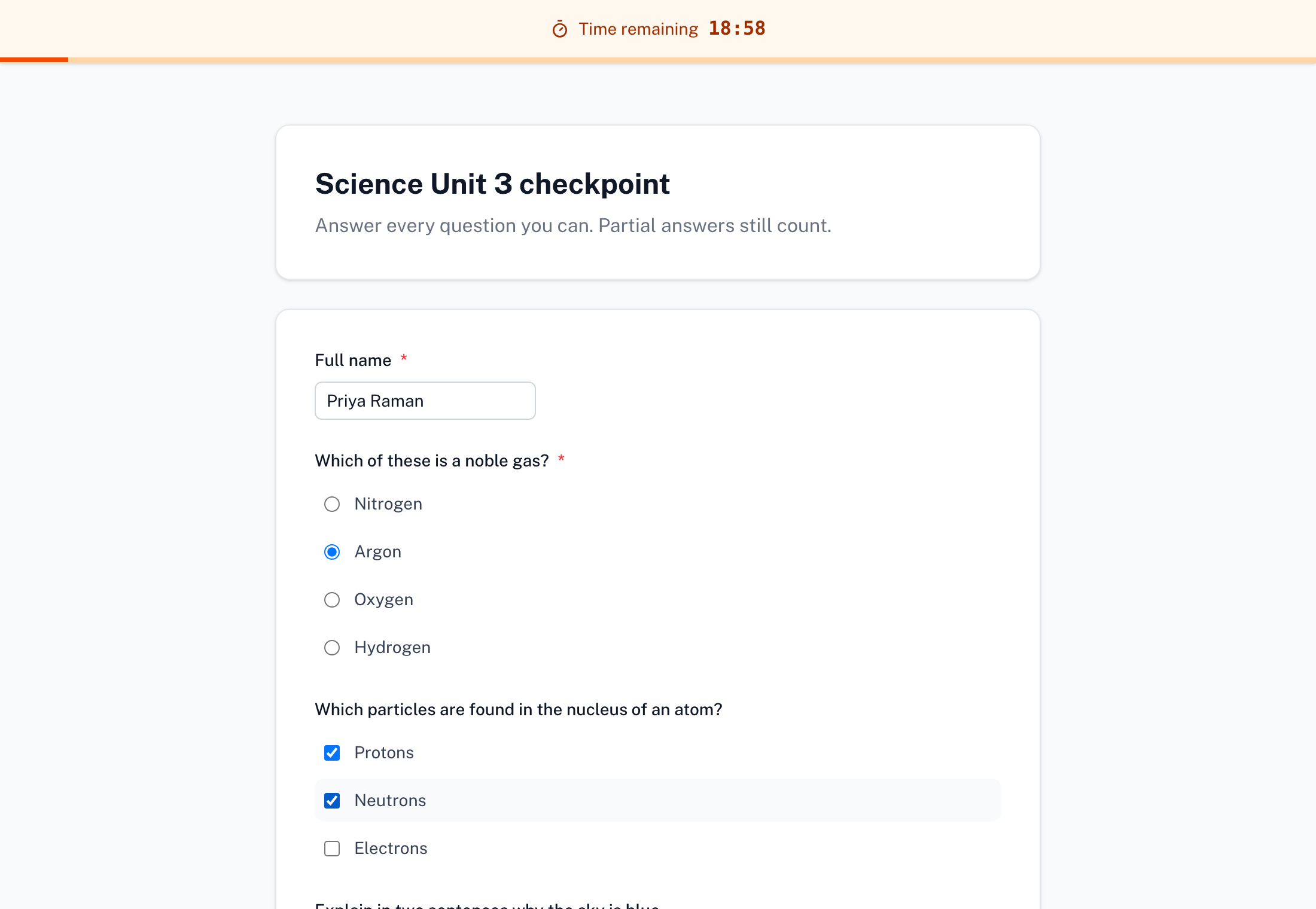 Un temporizador para Google Forms