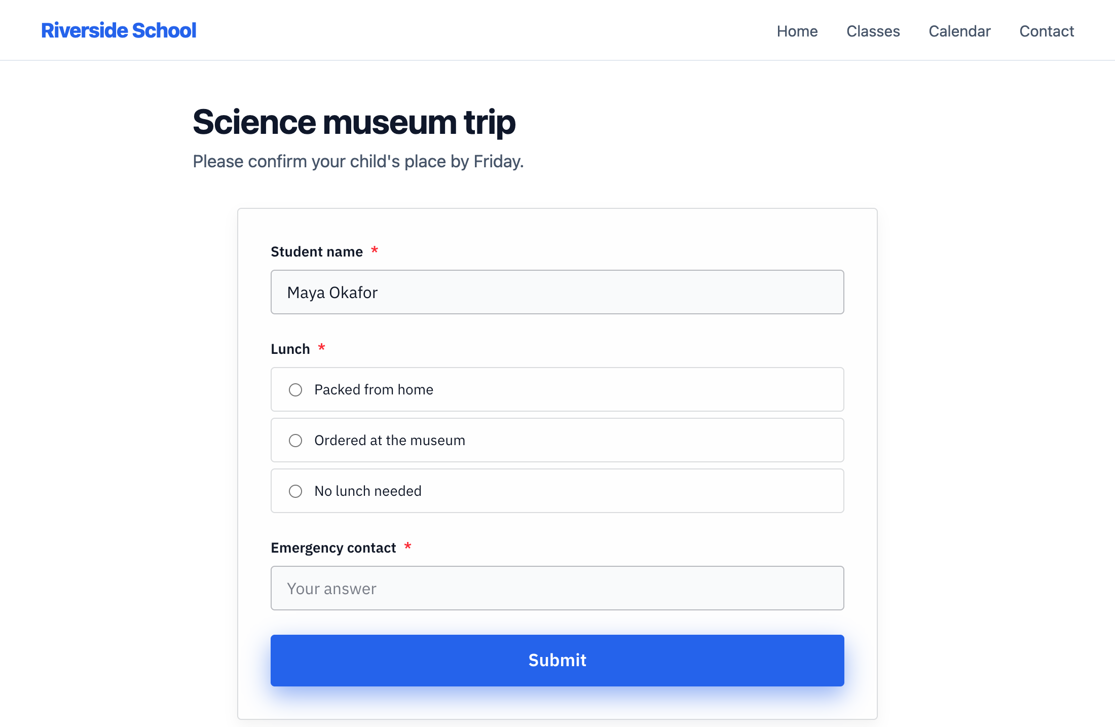 Embedded in your website